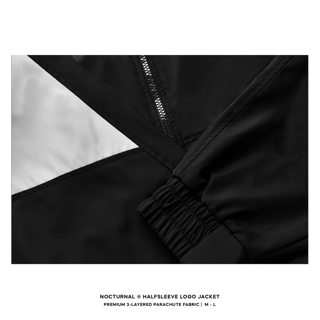 Áo Khoác Dù 3 Lớp NOCTURNAL Halfsleeve Logo Jacket Form Rộng Oversize Local Brand Nam Nữ Unisex