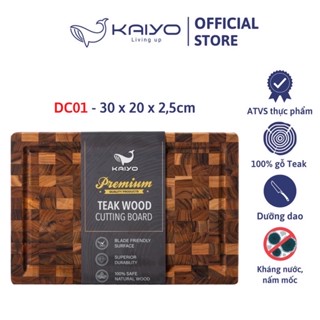 Thớt Gỗ TEAK KAIYO hàng chính hãng, chống cong vênh, nấm mốc kích thước 30*20*2.5cm, hàng chất lượng cao - DC01