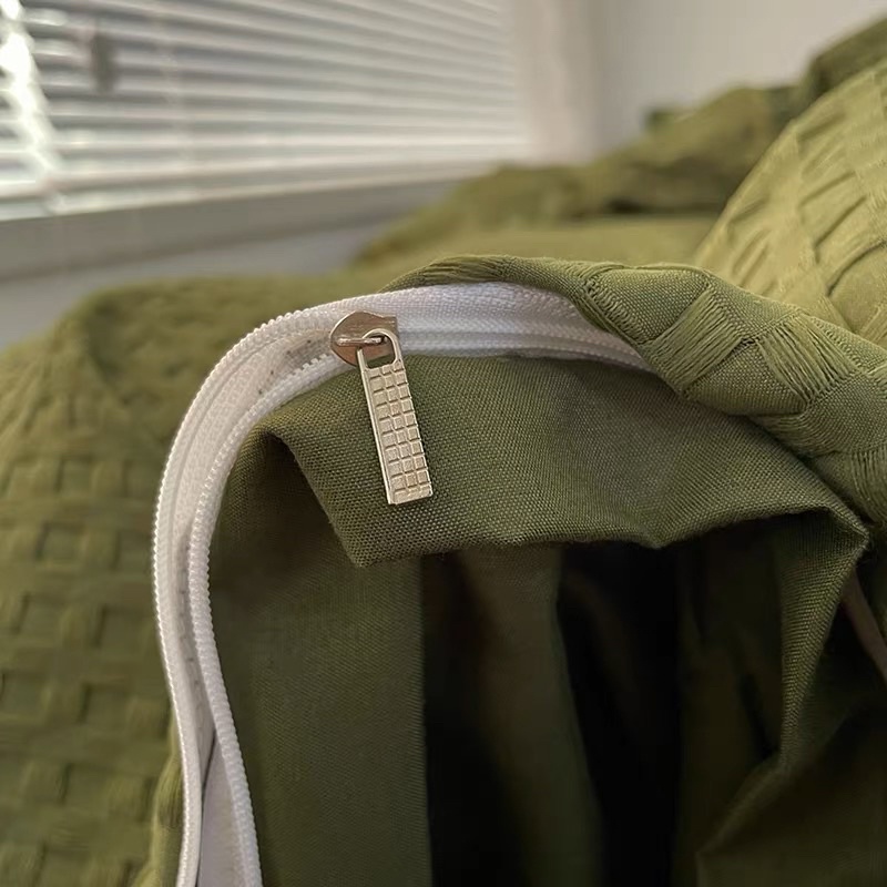 Bộ Chăn Ga Gối Cotton Đũi Dệt Waffle Bảng 7 Màu Đủ Kích Thước - Chăn Ga Nhà Chip