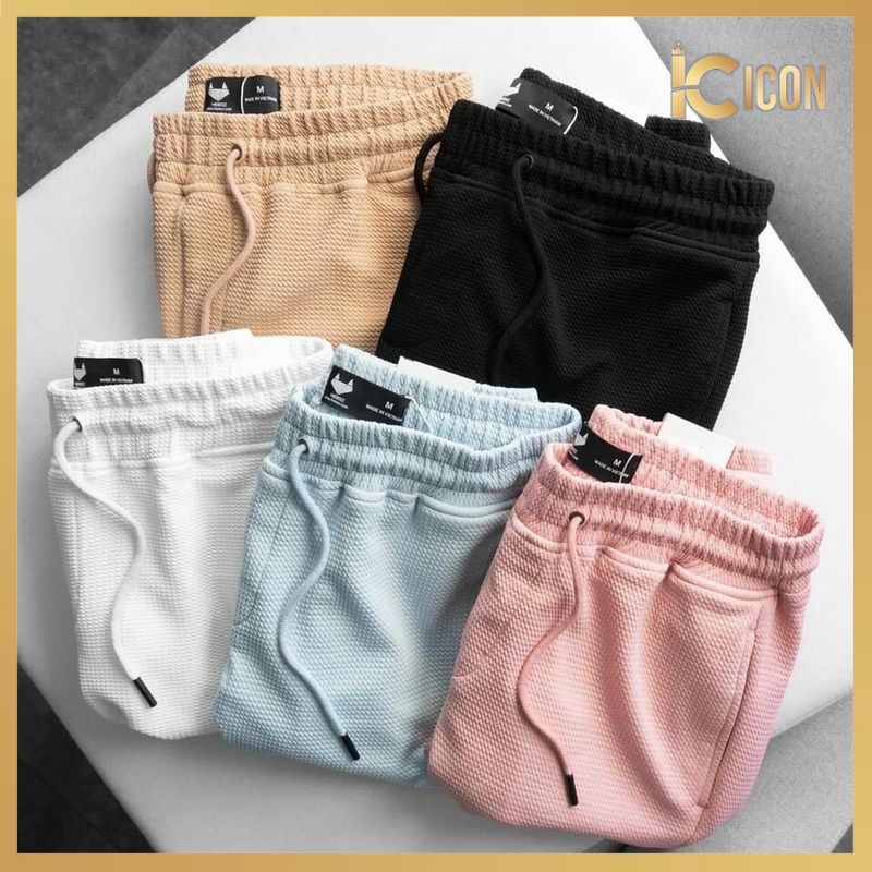 Quần Đùi Nam vải Xốp Thái sợi dệt cao cấp, Quần Short Nam thể thao co dãn thoáng mát QD02 - ICON