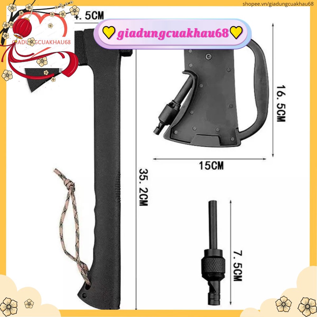 GDCK_ Rìu Đa Năng Nhật Bản 6 trong 1, Đi Phượt, Chặt Cây, Đánh Lửa, Còi Cứu Sinh cắm trại 💛𝒈𝒊𝒂𝒅𝒖𝒏𝒈𝒄𝒖𝒂𝒌𝒉𝒂𝒖𝟔𝟖💛
