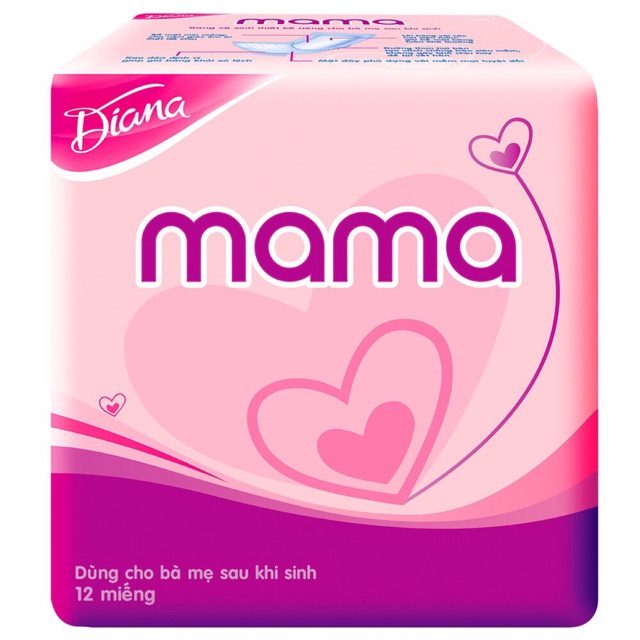 Bỉm cho mẹ sau sinh / Băng vệ sinh Diana Mama (12 miếng /gói)⚡FREESHIP⚡
