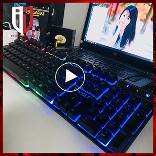 Bàn phím máy vi tính pc gaming gỉa cơ T-WOLF T20 USB có dây chuyên game gèn led