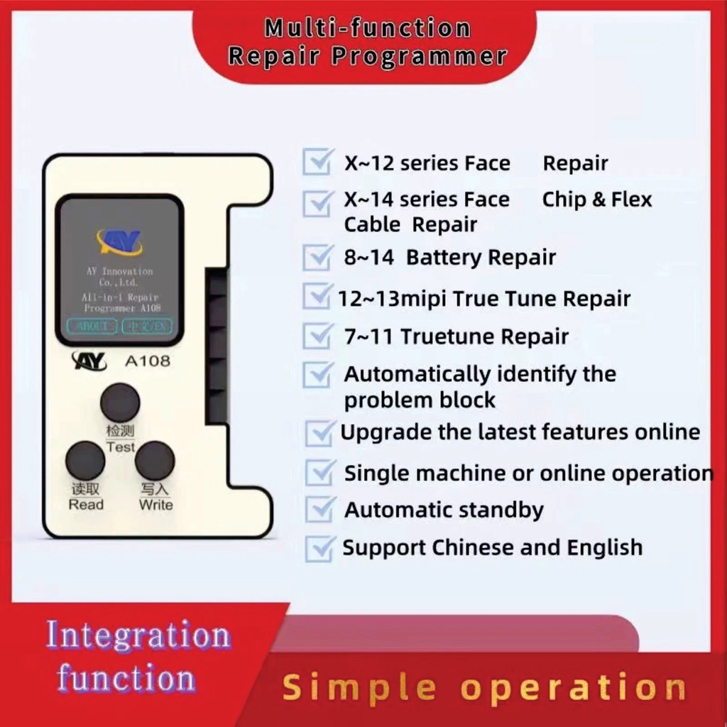 ✨Cable AY-A108. Cable Face Không Khò Hàn X-12PRM. Cable Pin 11-13PRM✨