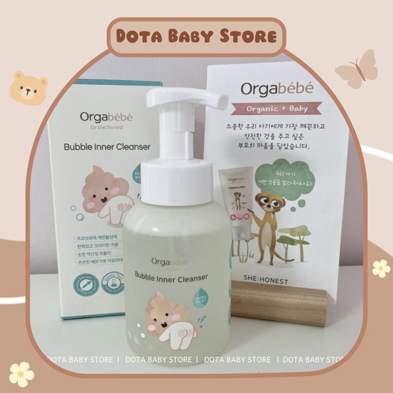 Dung Dịch Vệ Sinh Mông Và Vùng Kín Hữu Cơ ORGABÉBÉ Cho Bé Trai Và Bé Gái Từ 0m+