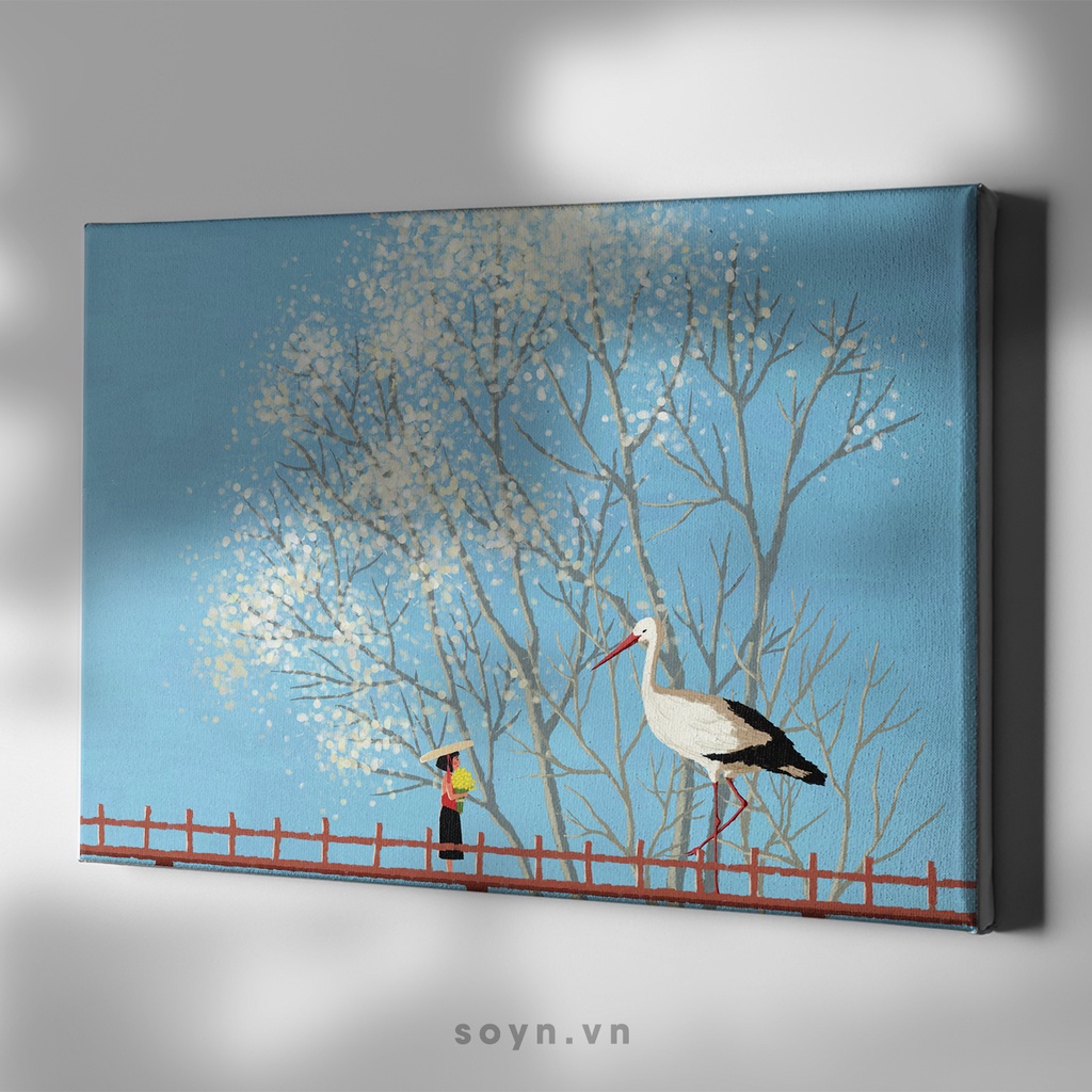 Tranh treo tường Cotton Canvas chất lượng cao, căng khung gỗ thông | Artwork bản quyền, Soyn D017