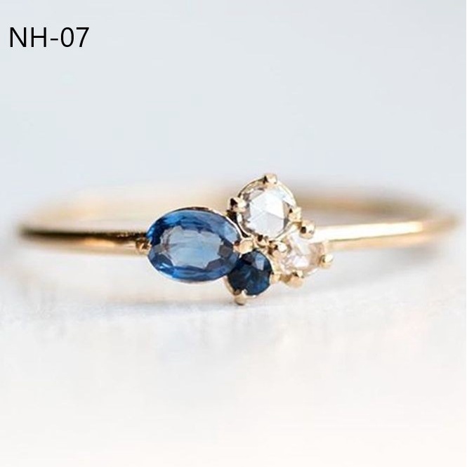Nhẫn đính đá nữ bạc 925 đơn gian trơn đẹp cá tính May Jewelry20 MJ022