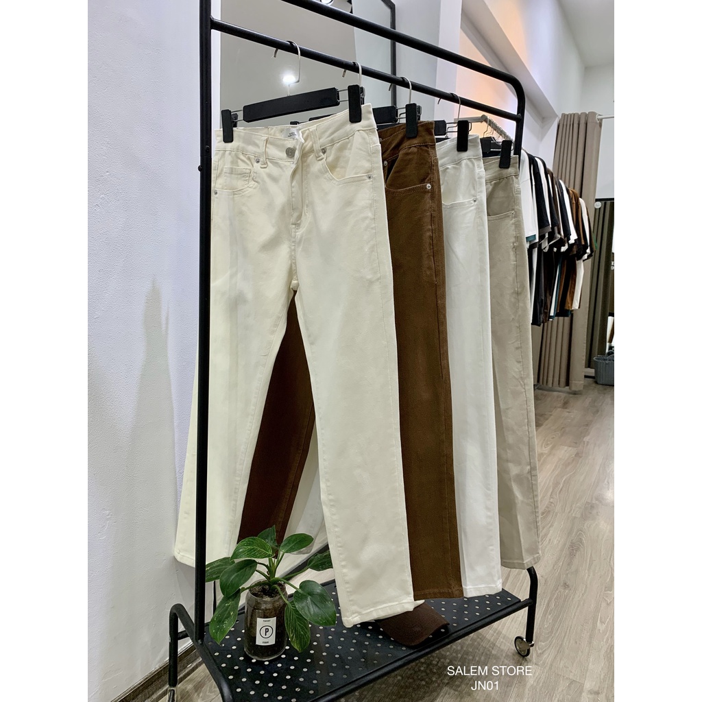 Quần Jeans N01 UNCLE PANTS Pha Kaki Trơn Basic