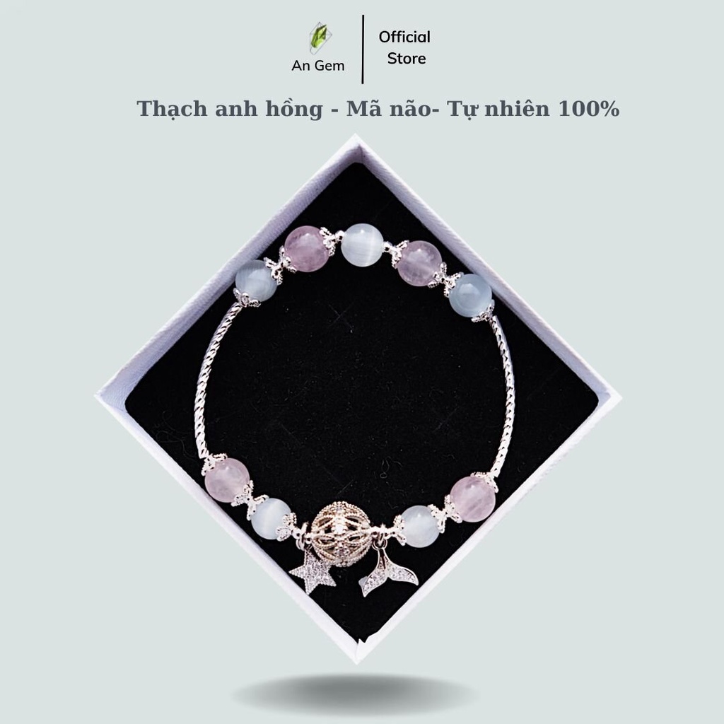 Vòng tay đá mix charm màu sắc bắt mắt, tinh tế