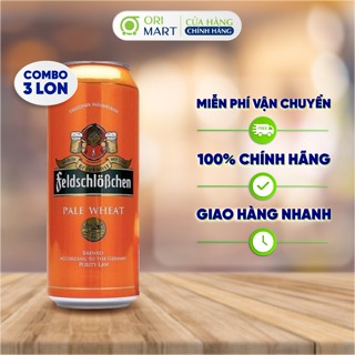 Combo Bia Lon FeldschloBchen Pale Wheat Thơm Ngon Đậm Vị Nhập Khẩu Từ Đức 500ml ORIMART