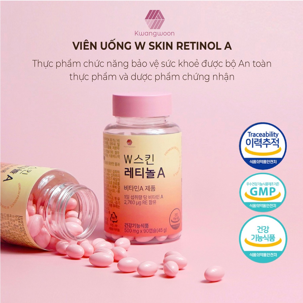 Viên uống Retinol (Kwangwoon) Lọ 90 Viên - Wangji