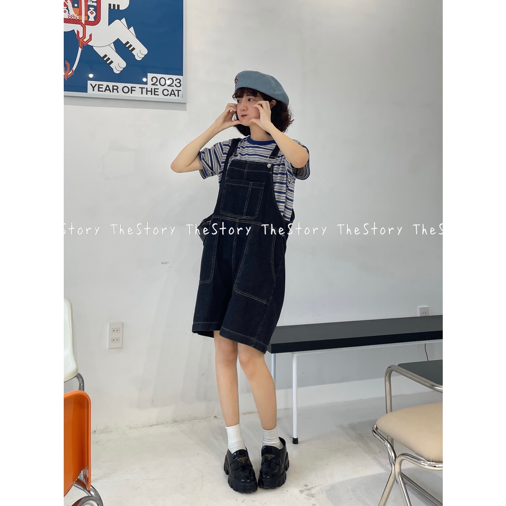 Quần yếm jean short  Q797