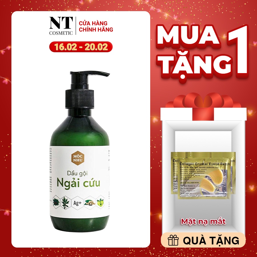 Dầu gội Ngải Cứu Mộc Nhu - giảm gàu ngứa - nấm da đầu dai dẳng - 300Ml - Tặng Nạ