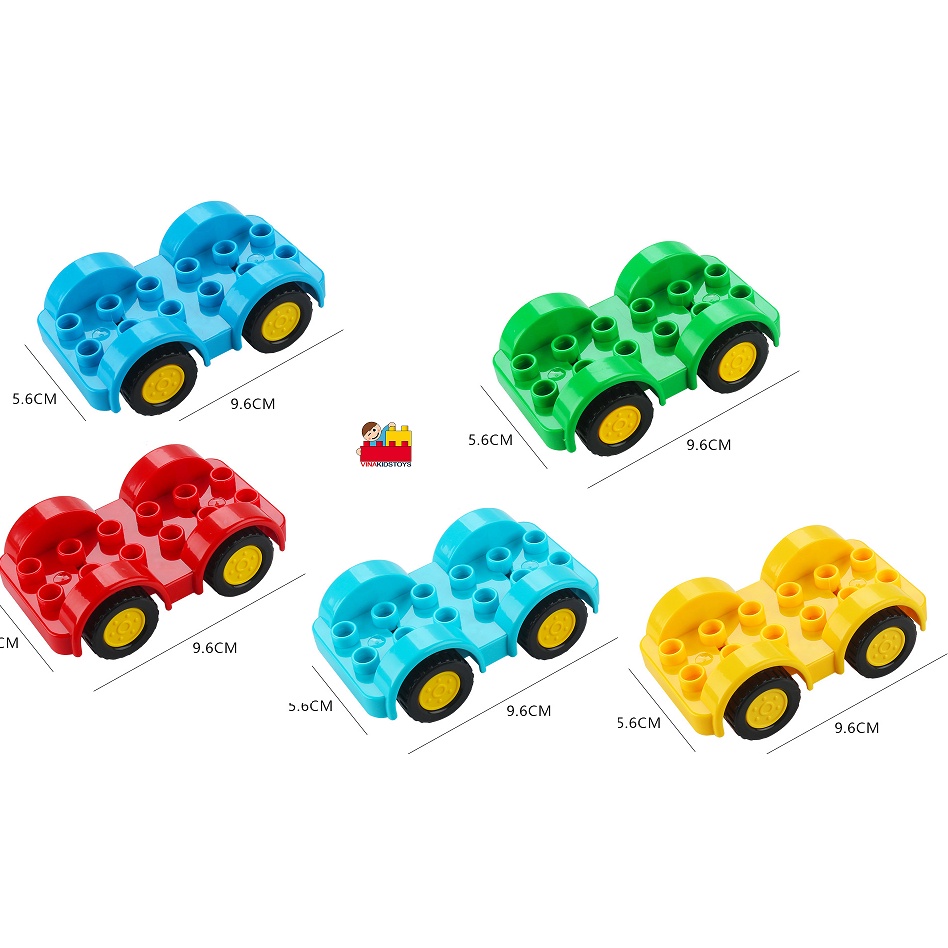 Bộ lắp ghép cân kí  xe công trình - Robot Siêu nhân Vinakidstoys size LEGO DUPLO