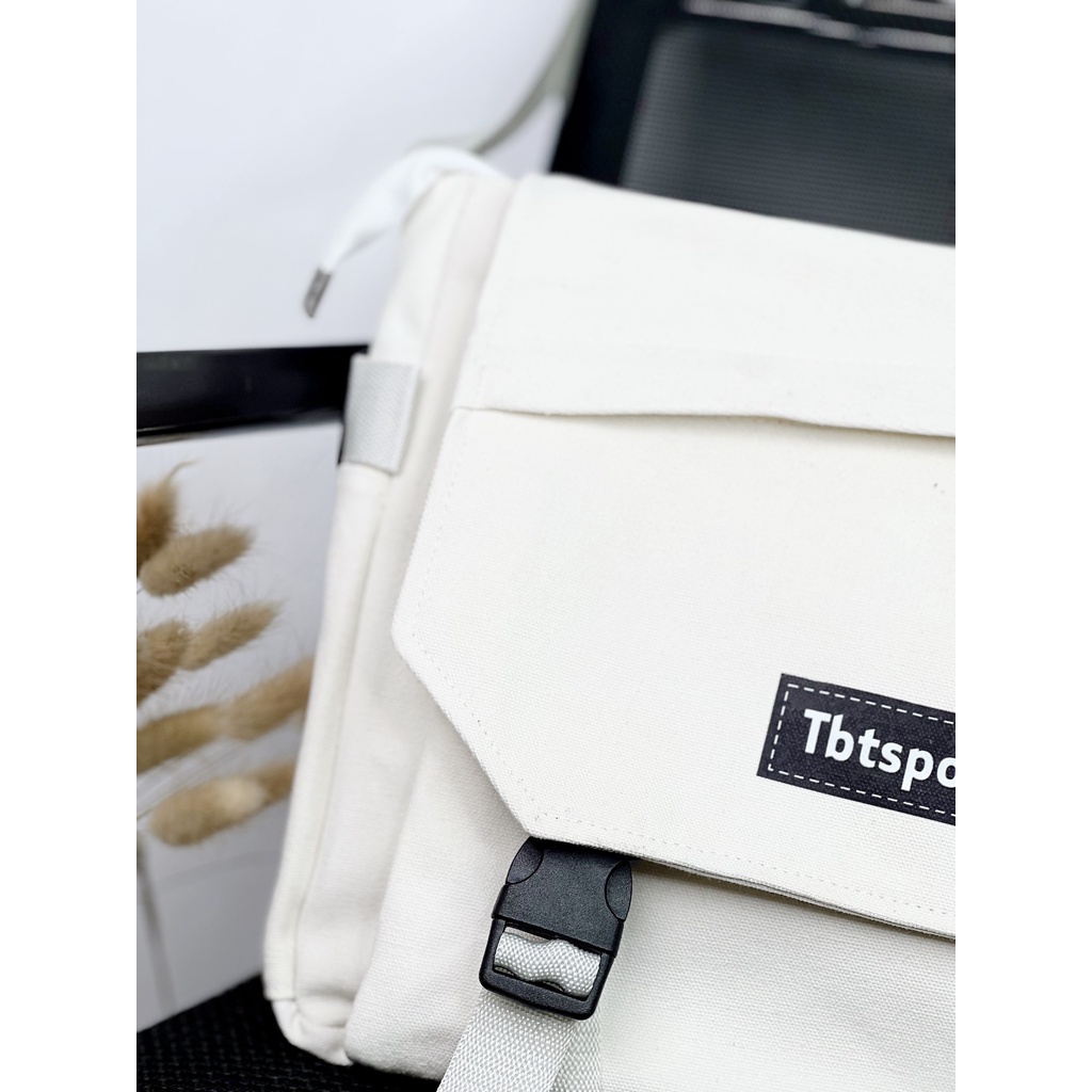 Túi Đeo Chéo Unisex Vải Canvas Phong Cách Hàn Quốc Thời Trang KAYLEE KT 40x30x16cm TCV05