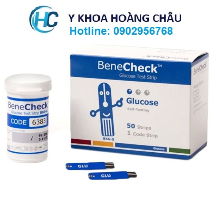 Que thử Glucose (50 que) -Que thử đường huyết Benecheck Plus