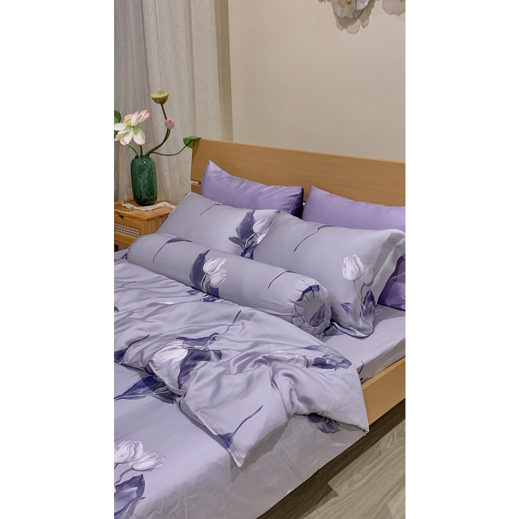 Chăn ga gối lụa tencel 60s LAMIDO đủ size nệm 1m6, 1m8, 2m HÀNG CHUẨN