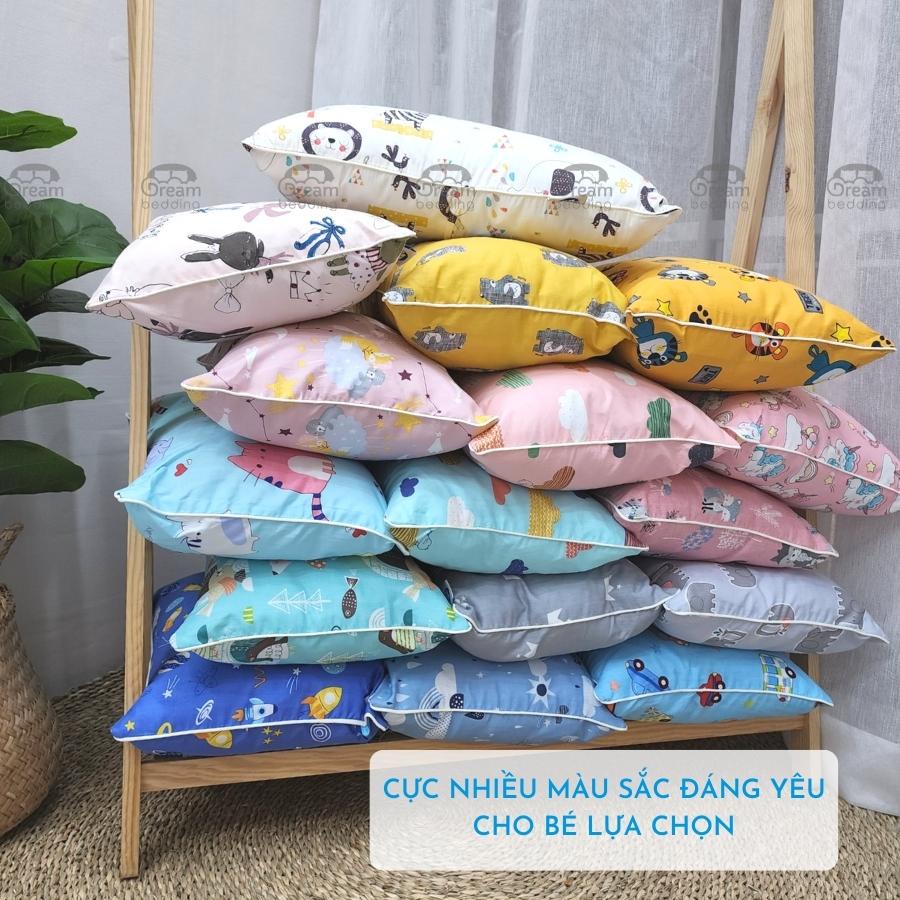 Gối trẻ em muji cao cấp 100% chất liệu cotton mịn màng thoáng mát thấm hút mồ hôi