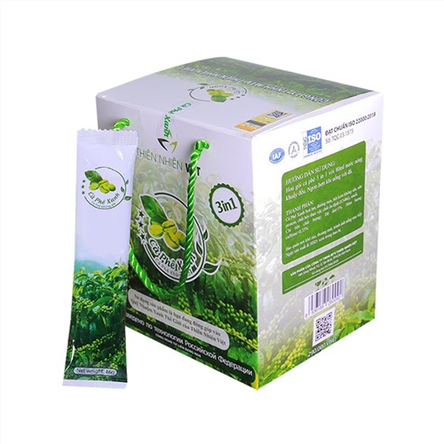 Cà Phê Xanh, Cà Phê Giảm Cân Giảm Mỡ Thiên Nhiên Việt Hộp 10 Gói