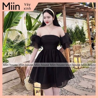Váy trễ vai công chúa dáng ngắn