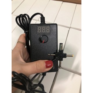Ổn áp spa,Cục đổi nguồn, cho nhiều loại máy phun xăm Sạc đa năng đen