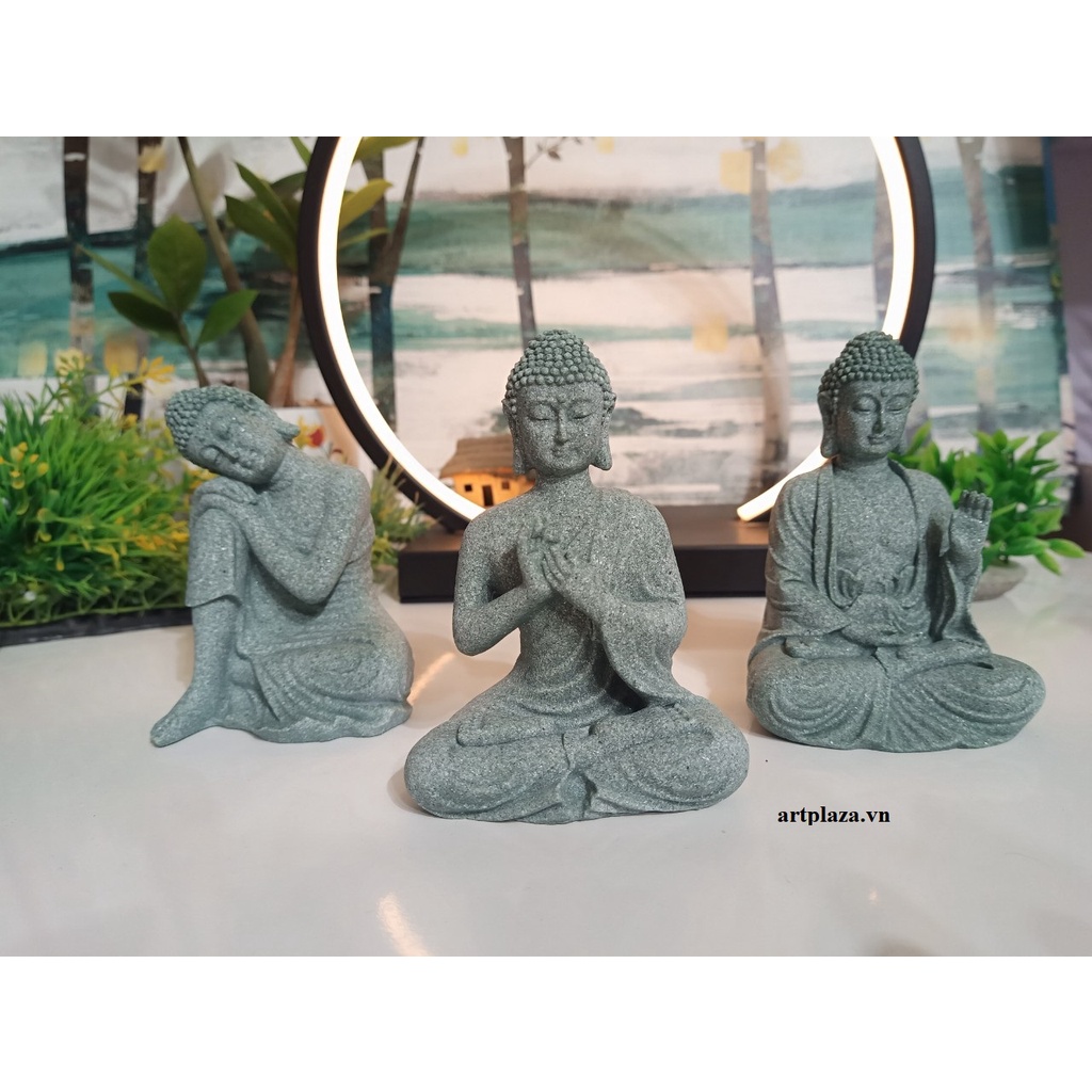 Decor Tượng Phật Thích Ca bằng đá sa thạch - Điêu khắc tỉ mỉ chi tiết - Trang trí hòn non bộ