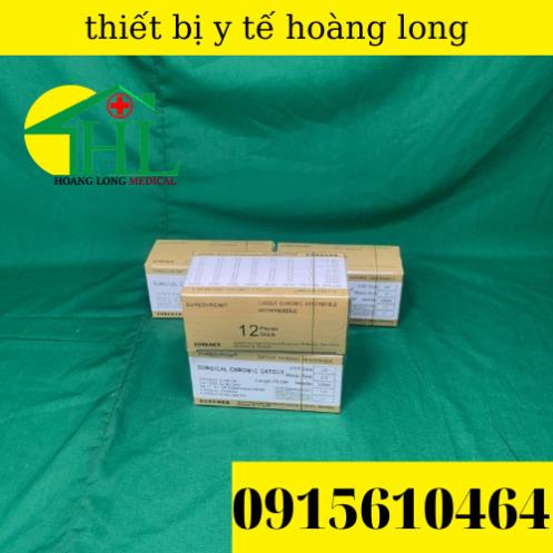 CHỈ TỰ TIÊU CATGUT  1 và 1/0 (12 SỢI/HỘP)