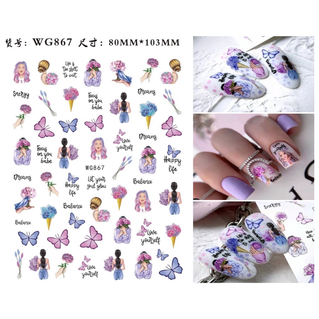 STICKER DÁN MÓNG CHỦ ĐỀ NGƯỜI 2