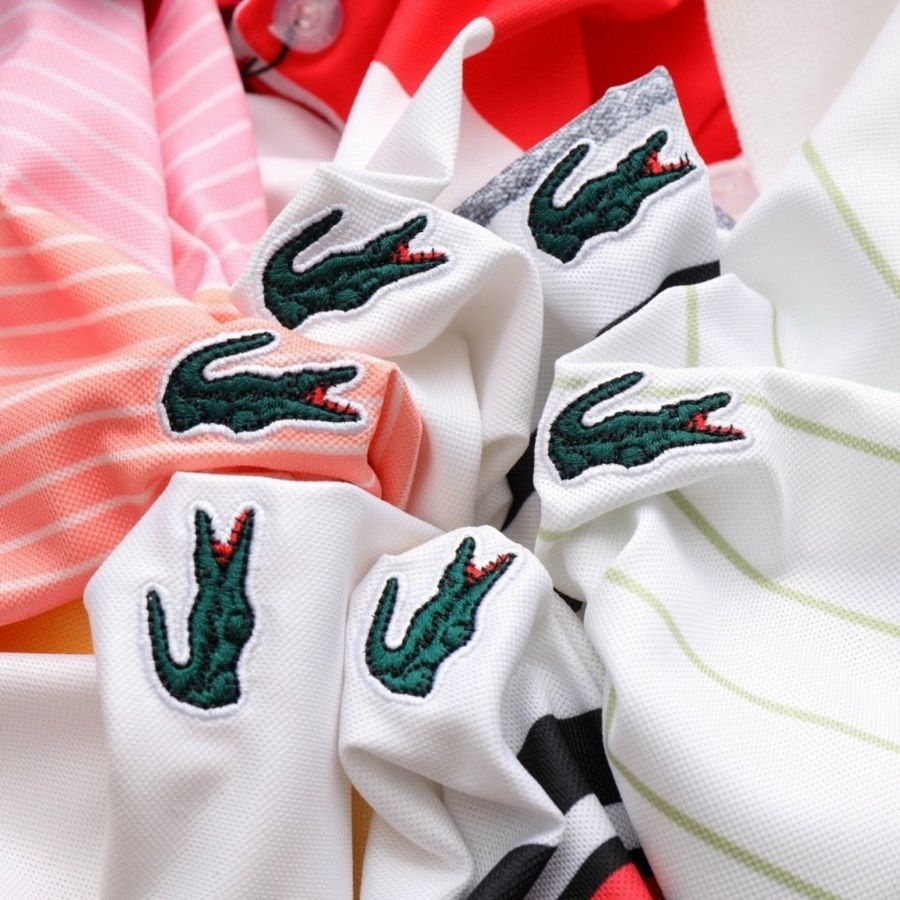 Áo polo Nam Lacoste Mã LC09 Mẫu áo thun nam đẹp cao cấp chất thun cá sấu Poly mềm mịn mát, phối sọc tinh tế