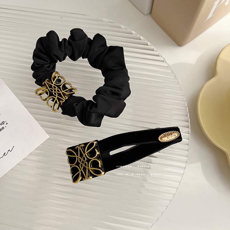 Kẹp Tóc Da Màu Đen Thanh Lịch Cho Nữ