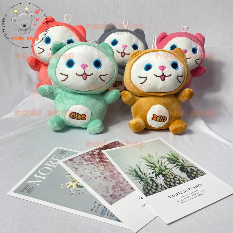 Thú Nhồi Bông Sticker Qoobee, Mèo Đáng Yêu - nadushop