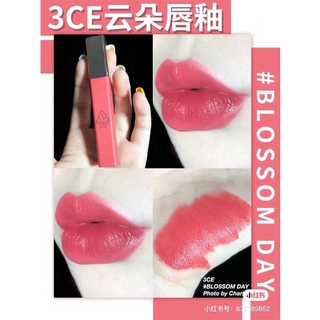 Son Kem Siêu Lì Mịn Môi 3CE Cloud Lip Tint không lộ vân môi, son 3ce dành cho môi khô