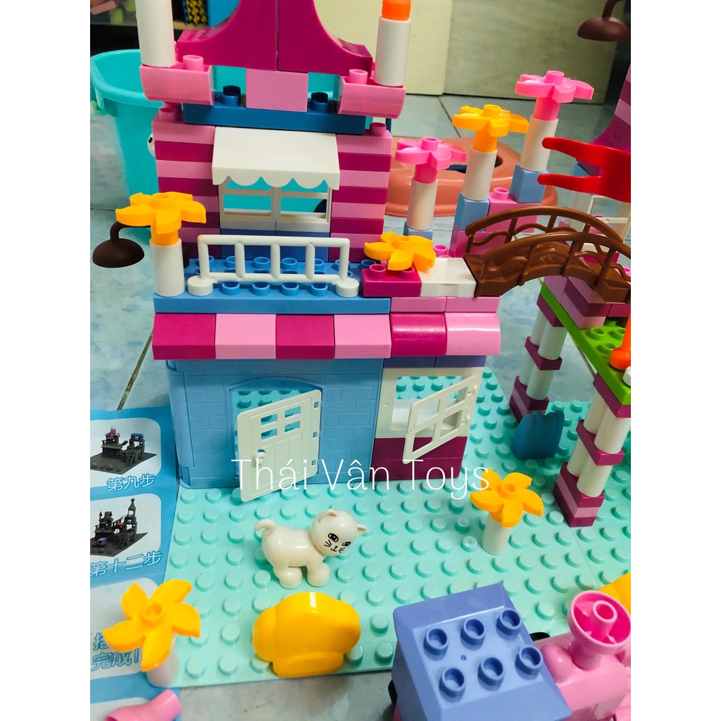 Bộ Lego Lâu Đài Công Chúa 173 chi tiết - Lego Size lớn tương thích Duplo