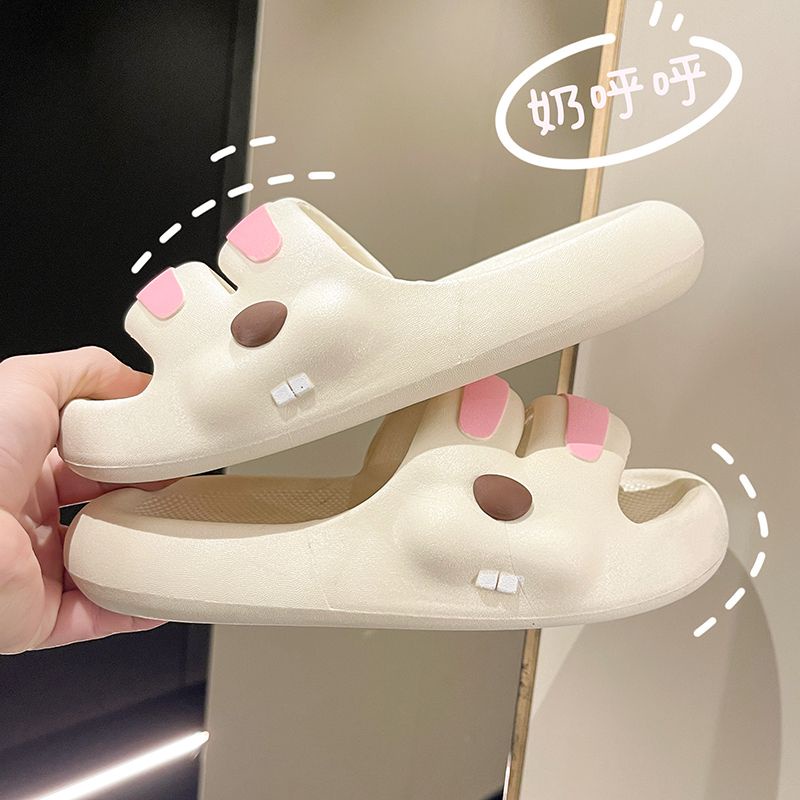 Dép bánh mì đế cao dép lê đế dày chống trượt thời trang hoạt hình mẫu mới