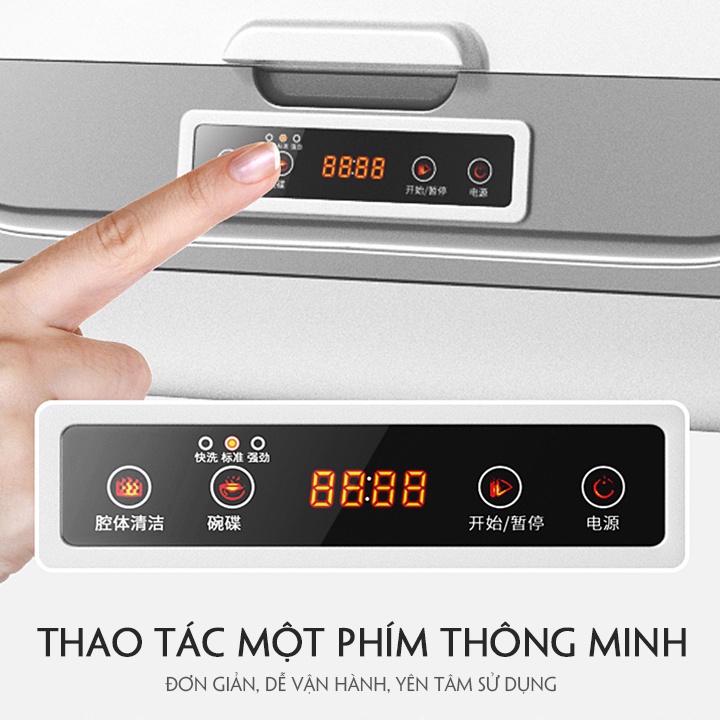 Máy rửa bát tiệt trùng sạch 360 độ - Máy rửa bát dùng cho gia đình - Máy rửa bát siêu sạch nhà bếp có thể rửa hoa quả