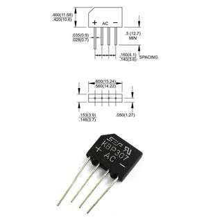 KBP307 Diode cầu 3A 700V DIP4
