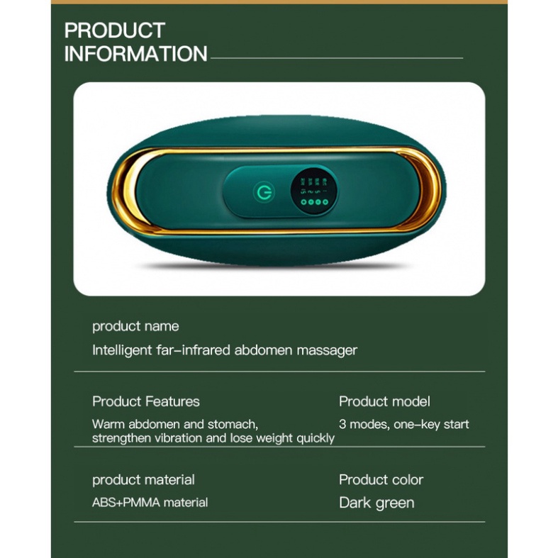 Đai massage bụng, Máy massage rung nóng giảm mỡ bụng và toàn thân hiệu quả - Bảo hành 12 tháng New