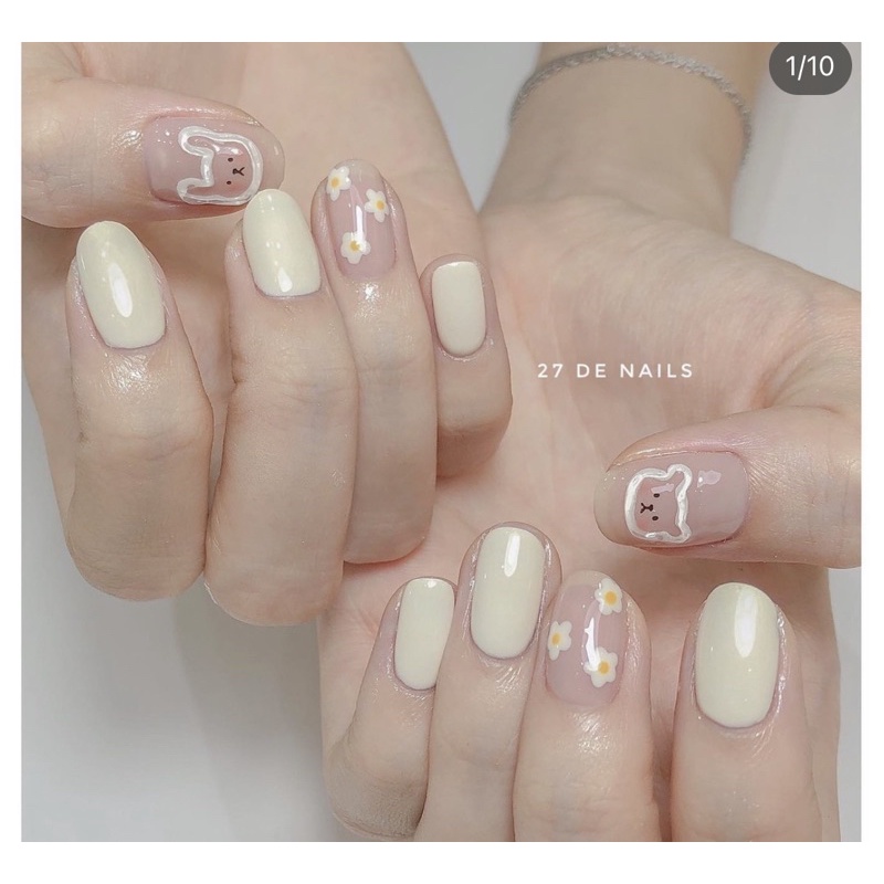 móng úp thỏ gel nổi