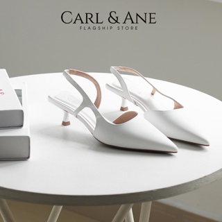 Carl & Ane - Giày cao gót nữ dáng Slingback mũi nhọn phong cách thanh lịch