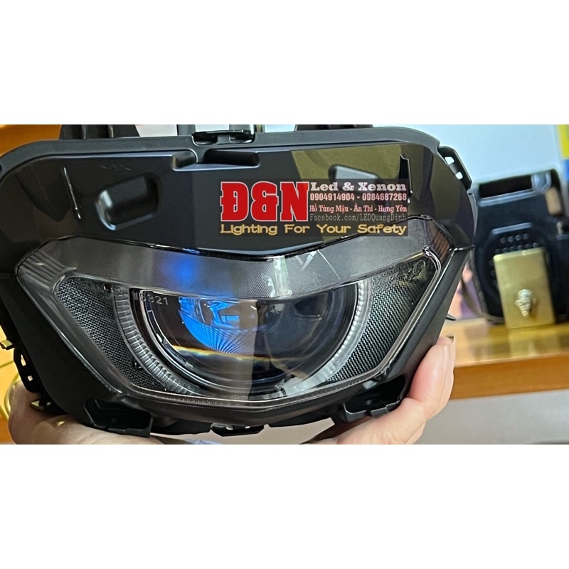 Bi Cầu LED B11 Cho Yamaha Exciter 155VVA/2020 Cắm Jack Zin + Rơ Le Dây Nguồn, Thiên Thần, Mắt Quỷ