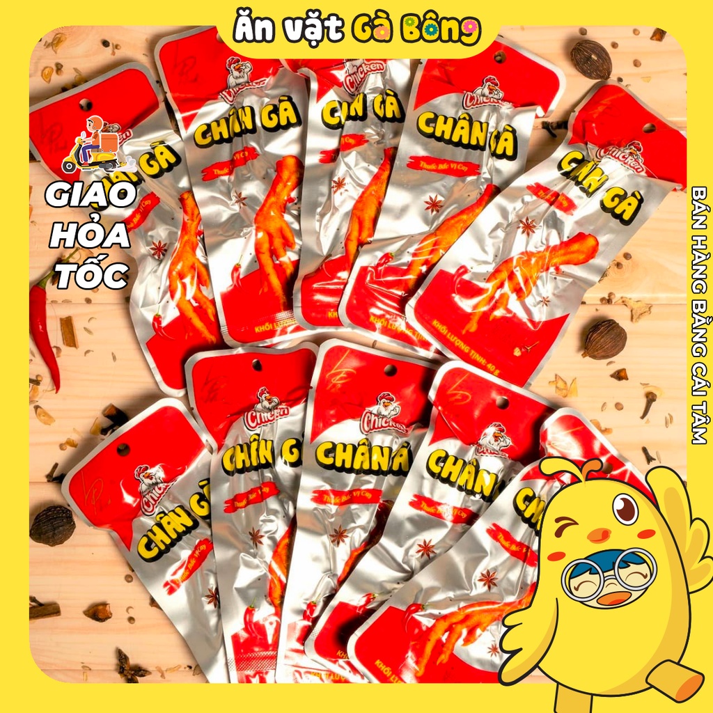 Chân Gà Cay Tứ Xuyên Việt Nam 1 chiếc 30g | Ăn Vặt Gà Bông