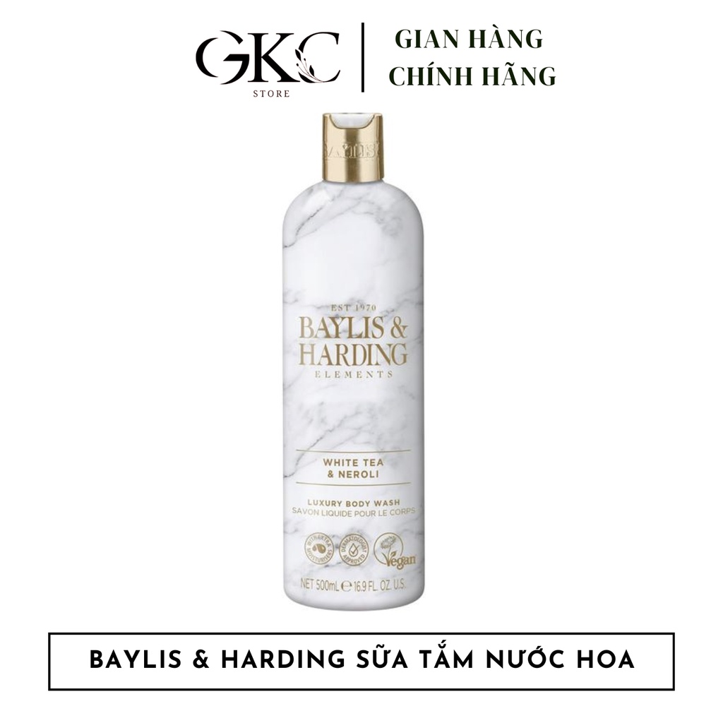 Luxury Body Wash White Tea & Neroli Baylis & Harding - Sữa tắm Baylis & Harding cao cấp hương trà trắng và Neroli 500ml