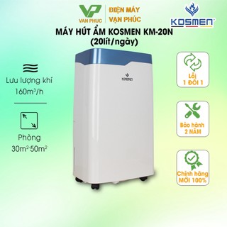 Máy hút ẩm lọc không khí kosmen km-20n - chính hãng bh-24 tháng
