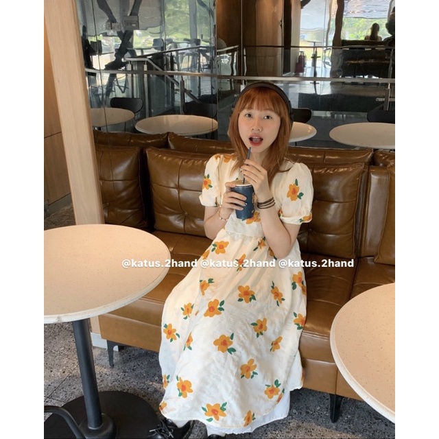 Đầm váy babydoll có dây buộc tay bo chun ullzang