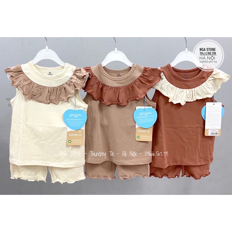 BUBABY Bộ đồ cộc cho bé trai bé gái cotton hữu cơ cao cấp bubaby