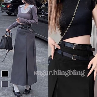 Chân váy dài 2 cạp tặng kèm cặp thắt lưng v30 | sugarblingbling