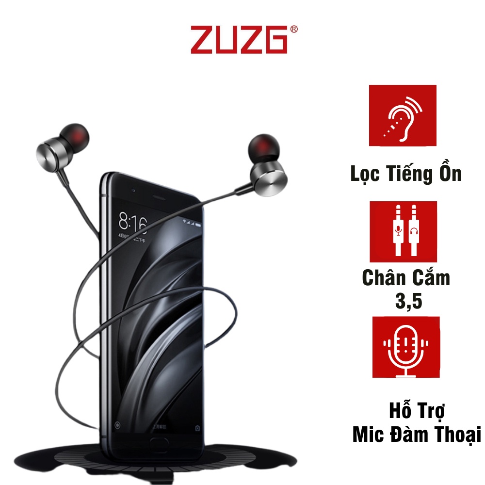 Tai nghe IPsamsung oppo ZUZG chống ồn tích hợp micro âm thanh Stereo E27
