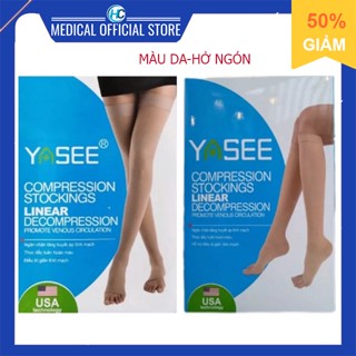 Vớ Y Khoa Yasee(Vớ gối, vớ đùi), Tất Suy Giãn Tĩnh Mạch(Màu Da, Hở Ngón) (1 đôi)