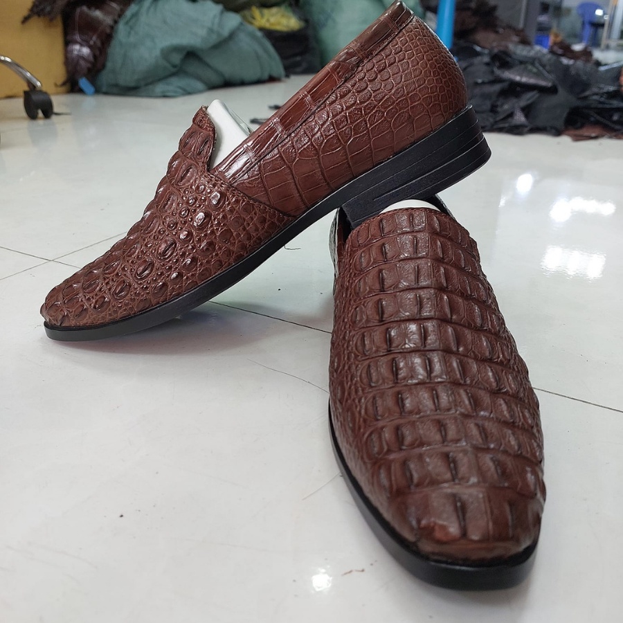 Giày Tây Gai/ Đuôi Da Cá Sấu 2DO LEATHER G921 Quà Tặng Cho Người Thân, Sang Trọng, Cao Cấp, Siêu Bền