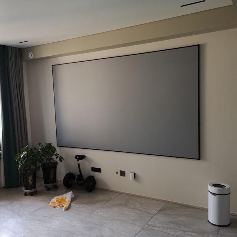 Màn chống sáng 92/100/110/120/150 inch khung kim loại siêu hẹp hình máy chiếu HD gia đình